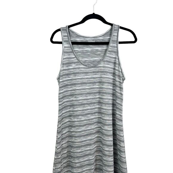 Converse One Star Tank Dress Stretch Striped Gray Racerback Hi Low Hem Women L - Picture 2 of 5